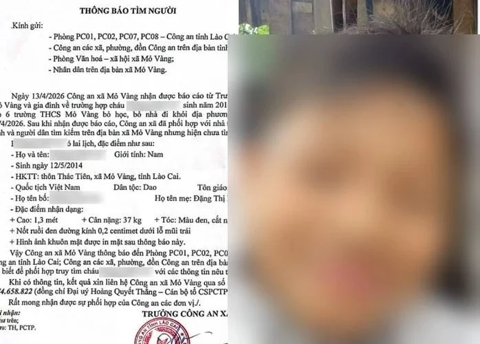 Vụ nam sinh lớp 6 mất tích rồi phát hiện tv: Tạm giữ hình sự người bố
